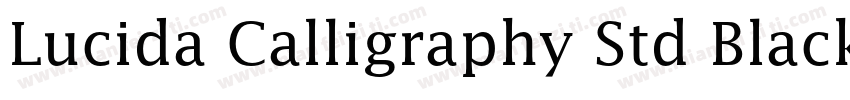 Lucida Calligraphy Std Black字体转换
